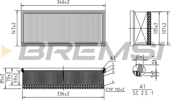 Bremsi FA0531 - Filtre à air droxauto.com