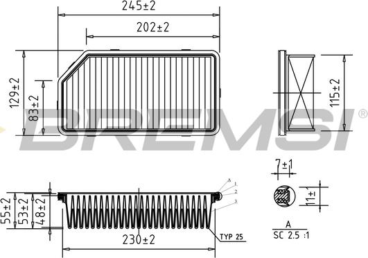 Bremsi FA0537 - Filtre à air droxauto.com