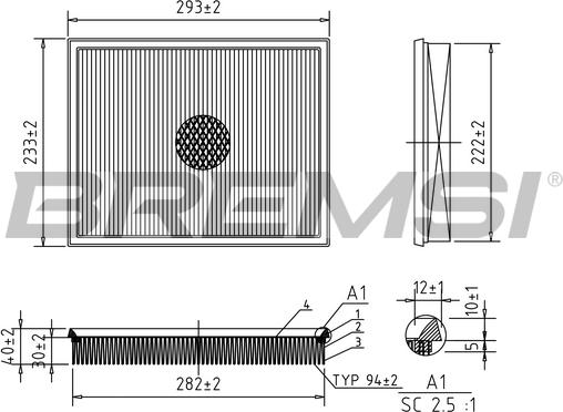 Bremsi FA0616 - Filtre à air droxauto.com