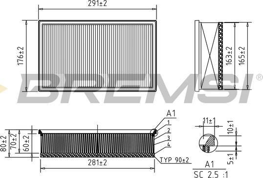Bremsi FA0620 - Filtre à air droxauto.com