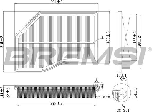 Bremsi FA0118 - Filtre à air droxauto.com