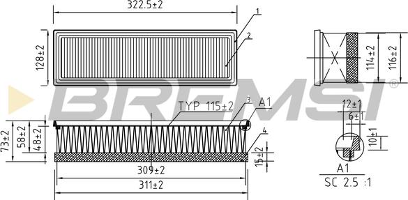 Bremsi FA0113 - Filtre à air droxauto.com