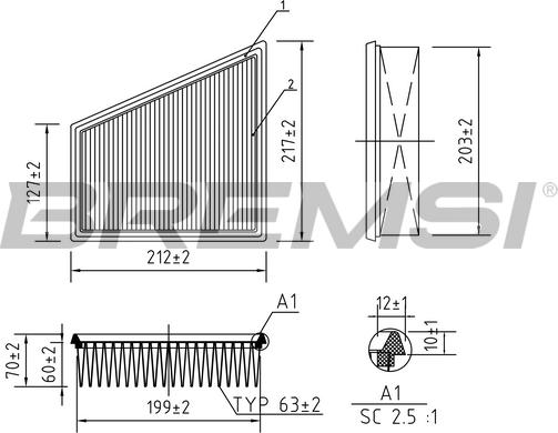 Bremsi FA0120 - Filtre à air droxauto.com