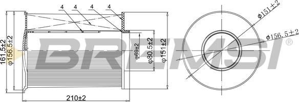 Bremsi FA0204 - Filtre à air droxauto.com