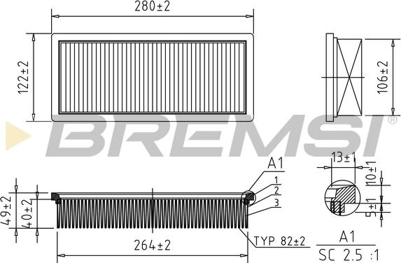 Bremsi FA0219 - Filtre à air droxauto.com