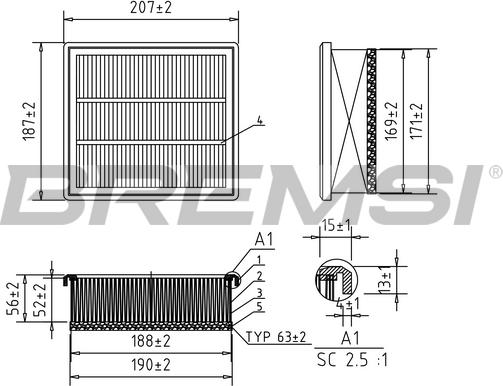 Bremsi FA0212 - Filtre à air droxauto.com