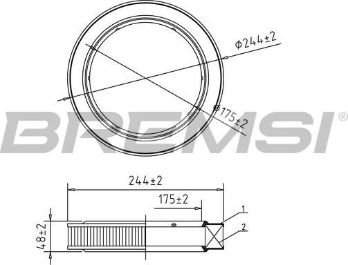 Bremsi FA1599 - Filtre à air droxauto.com