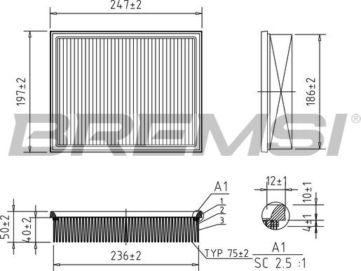 Bremsi FA1577 - Filtre à air droxauto.com