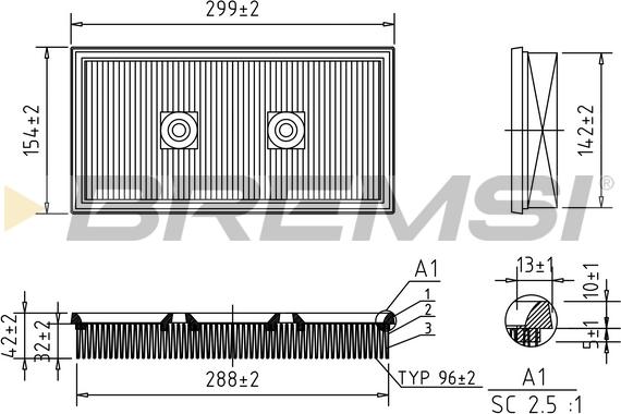 Bremsi FA1697 - Filtre à air droxauto.com