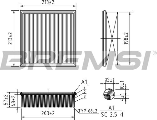 Bremsi FA1641 - Filtre à air droxauto.com