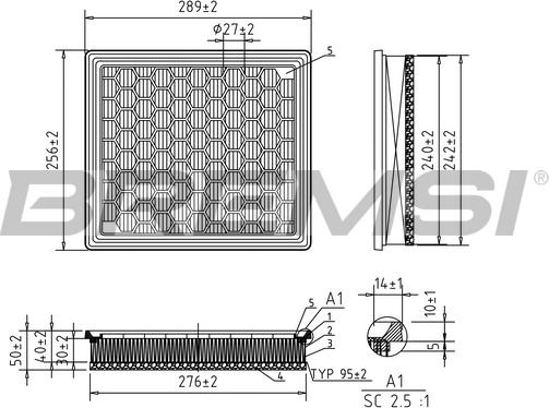 Bremsi FA1044 - Filtre à air droxauto.com