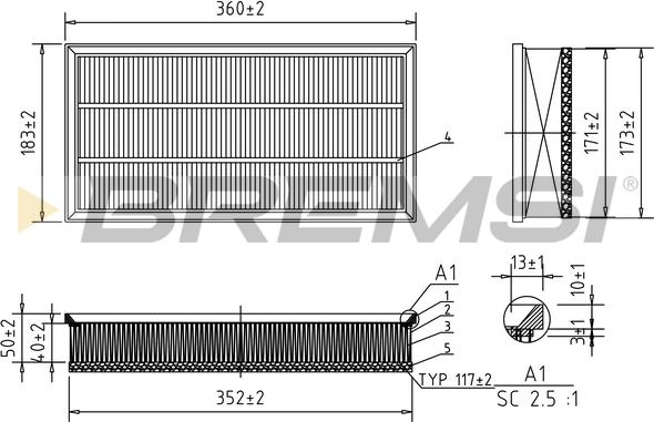 Bremsi FA1066 - Filtre à air droxauto.com