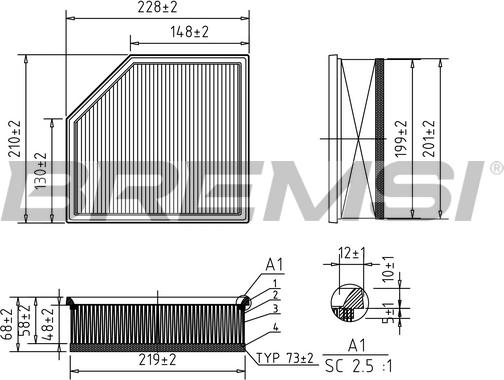 Bremsi FA1035 - Filtre à air droxauto.com