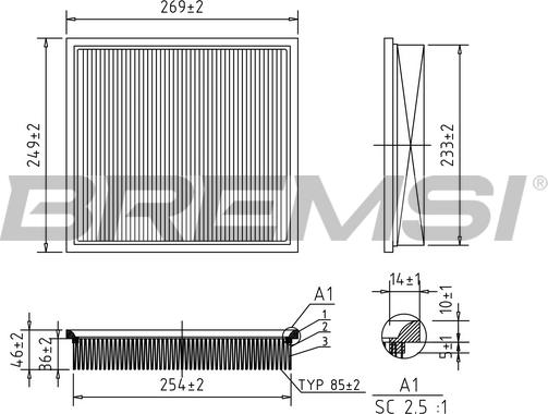 Bremsi FA1028 - Filtre à air droxauto.com