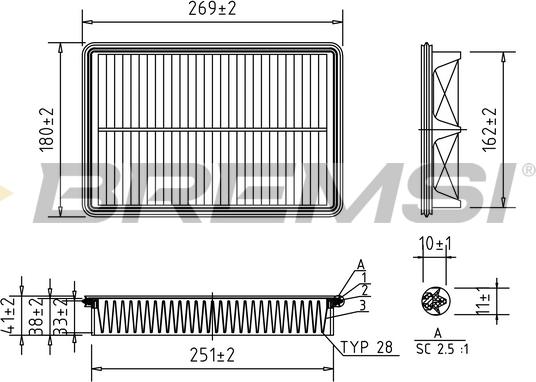 Bremsi FA1199 - Filtre à air droxauto.com