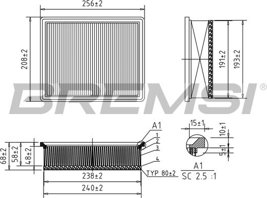 Bremsi FA1194 - Filtre à air droxauto.com