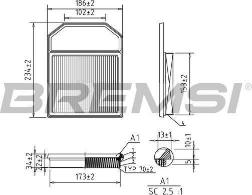 Bremsi FA1120 - Filtre à air droxauto.com