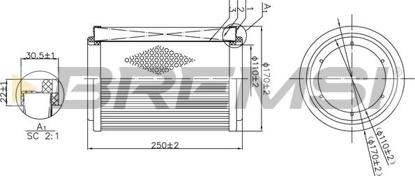 Bremsi FA1177 - Filtre à air droxauto.com