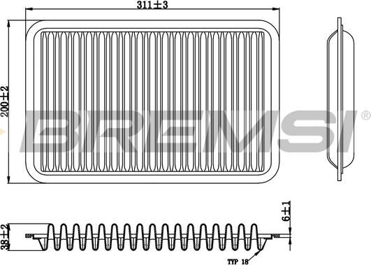 Bremsi FA1393 - Filtre à air droxauto.com