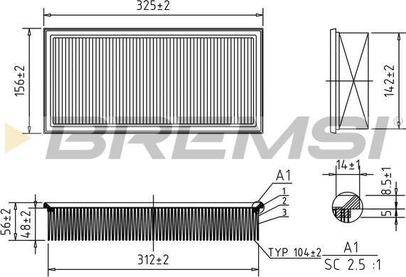 Bremsi FA1264 - Filtre à air droxauto.com