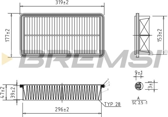 Bremsi FA1267 - Filtre à air droxauto.com
