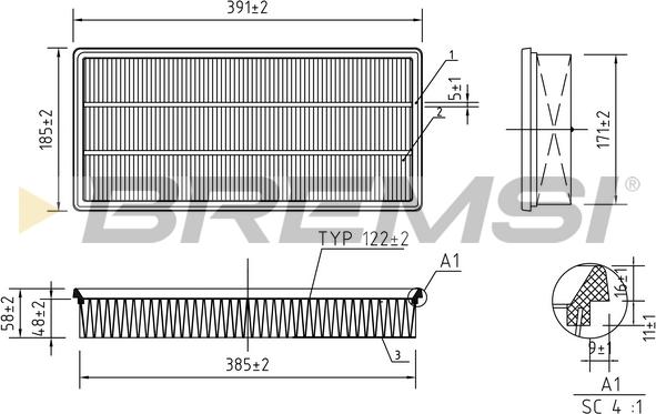 Bremsi FA1239 - Filtre à air droxauto.com