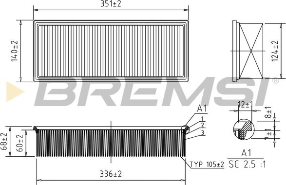 Bremsi FA1236 - Filtre à air droxauto.com