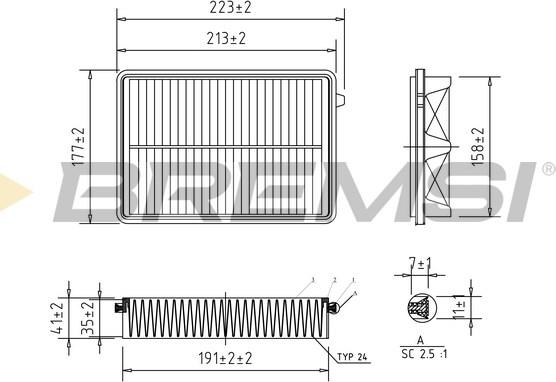 Bremsi FA2532 - Filtre à air droxauto.com