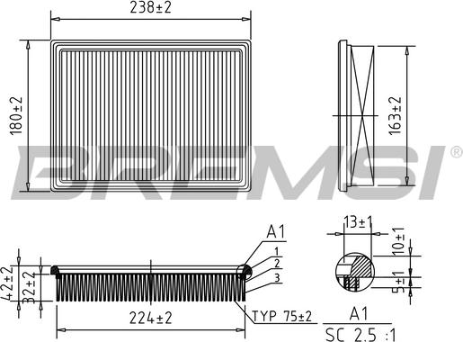 Bremsi FA2006 - Filtre à air droxauto.com