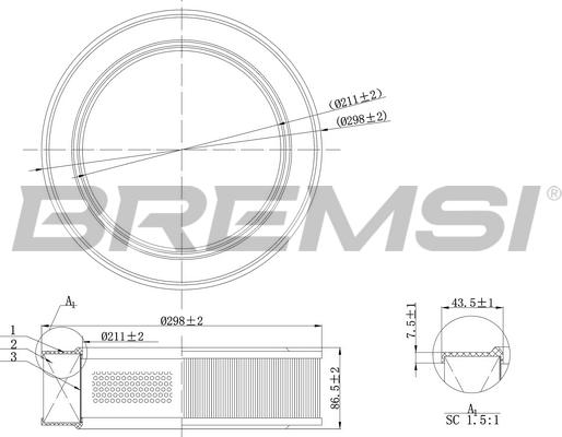 Bremsi FA2072 - Filtre à air droxauto.com