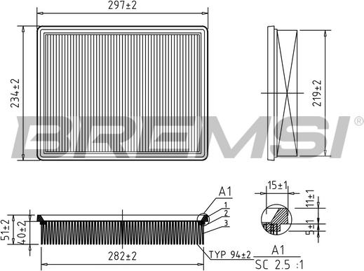 Bremsi FA2320 - Filtre à air droxauto.com