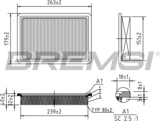 Bremsi FA2290 - Filtre à air droxauto.com