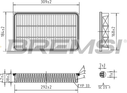 Bremsi FA2275 - Filtre à air droxauto.com