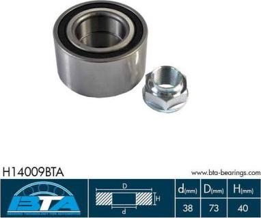 BTA H14009BTA - Kit de roulements de roue droxauto.com