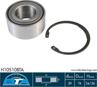 BTA H10510BTA - Kit de roulements de roue droxauto.com