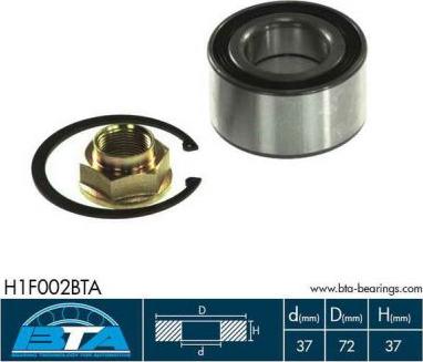 BTA H1F002BTA - Kit de roulements de roue droxauto.com