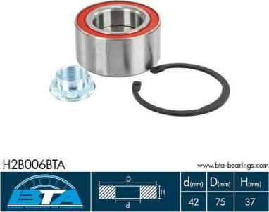 BTA H2B006BTA - Kit de roulements de roue droxauto.com