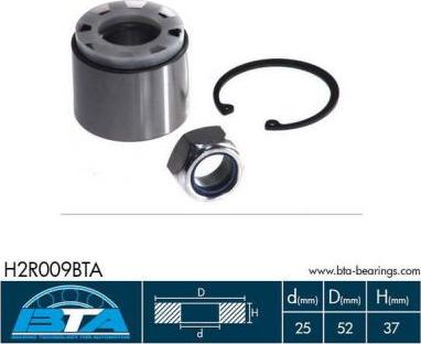 BTA H2R009BTA - Kit de roulements de roue droxauto.com