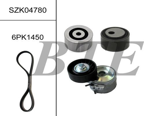 BTE SZK04780 - Jeu de courroies trapézoïdales à nervures droxauto.com