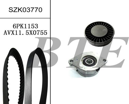 BTE SZK03770 - Jeu de courroies trapézoïdales à nervures droxauto.com