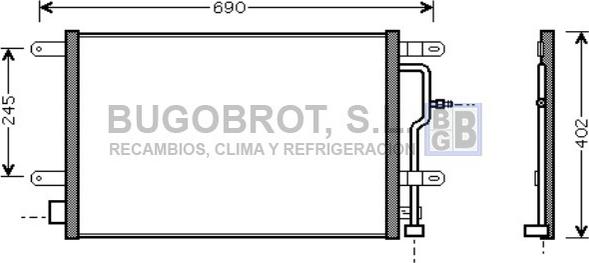 BUGOBROT 62-AI5194 - Condensateur, climatisation droxauto.com