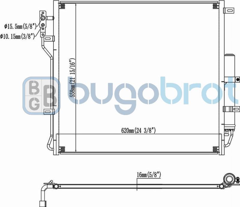 BUGOBROT 62-AU5227 - Condensateur, climatisation droxauto.com