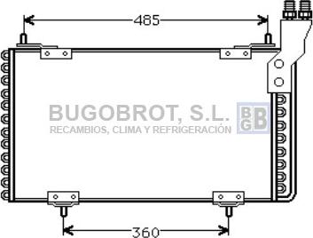 BUGOBROT 62-CN5096 - Condensateur, climatisation droxauto.com