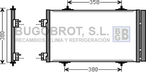 BUGOBROT 62-CN5272 - Condensateur, climatisation droxauto.com
