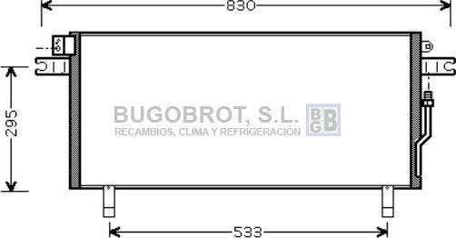 BUGOBROT 62-DN5268 - Condensateur, climatisation droxauto.com