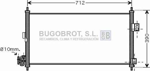 BUGOBROT 62-DN5263 - Condensateur, climatisation droxauto.com