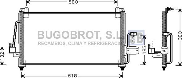 BUGOBROT 62-DW5040 - Condensateur, climatisation droxauto.com