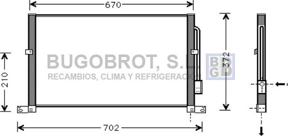 BUGOBROT 62-FD5302 - Condensateur, climatisation droxauto.com