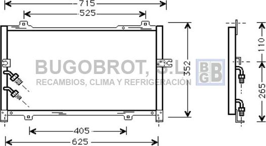 BUGOBROT 62-HD5099 - Condensateur, climatisation droxauto.com