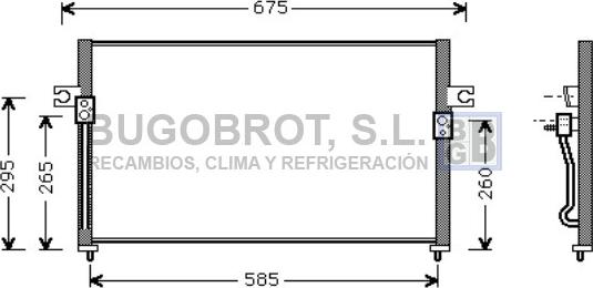 BUGOBROT 62-HY5058 - Condensateur, climatisation droxauto.com